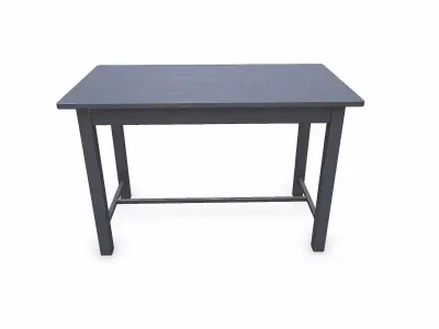 Simple Old Metal Table Low-poly PBR Free low-poly 3D model