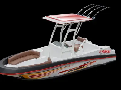 Yamaha Boat Low-poly 3D model