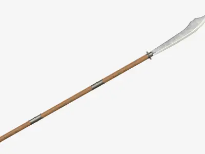 Japanese Spear Naginata Yari 4 colors 3D model