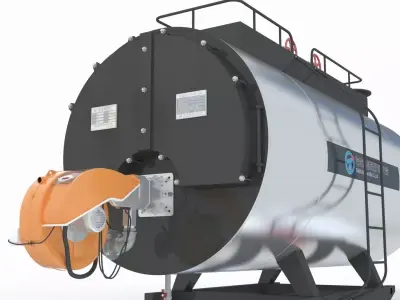 Industrial Hot Water Boiler 3D model