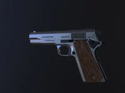 Colt 1911 Low-poly 3D model 10