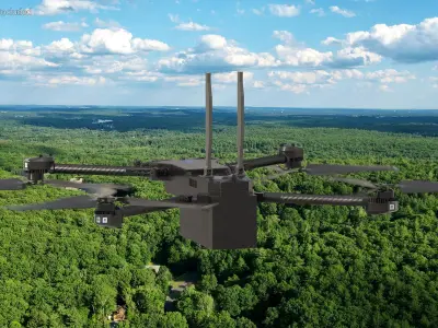 Autonomous Drone Skydio X2 3D model