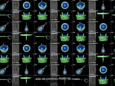 3DM 195 EARRING FILES 3D Model Pack