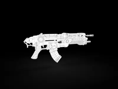 gun 3d model futuristic 3D model