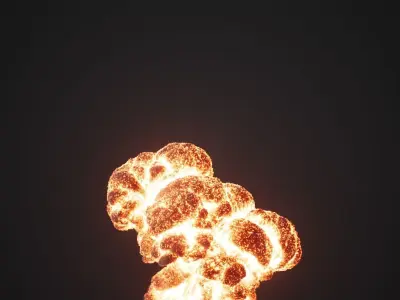 Animated Gasoline Explosion 6 3D model
