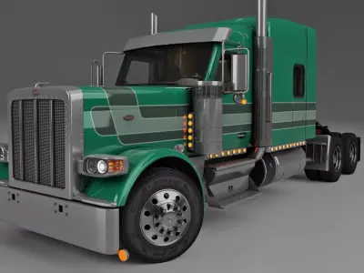 Peterbilt 589 Semi Truck 3D model