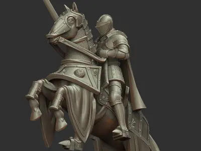 Knight Chess Piece - 3D print miniature model 3D print model