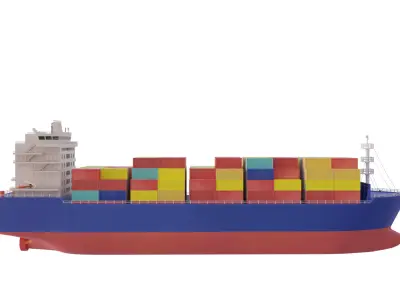 Container ship - Cargo ship 3D model