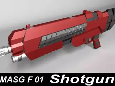  sci fi shotgun 3D model