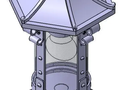 Medieval lamp 3D model