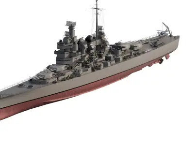 WW2 US NAVY  DETAILED DESTROYER 3D model