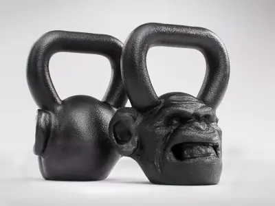Kettlebells Onnit Primal - Chimpanzee Orangutan Gorilla Set 3D model