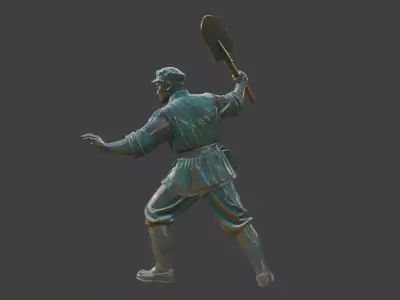 Military sculpture warrior military battle war hero soldier 3D print model 15