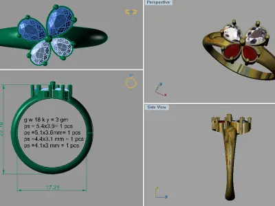 pear ring  3D print model