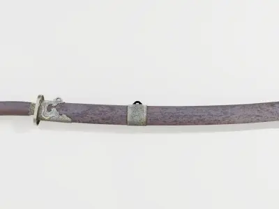 Willow Leaf Saber Low-poly 3D model