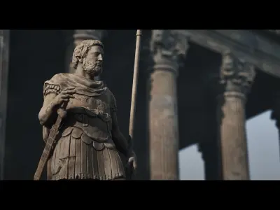 Roman Statues Pack Vol 1 Low-poly 3D model