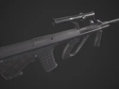 Steyr Aug Low-poly 3D model