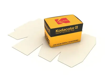 1977 Kodacolor II C 135-20 Color Negative Film Box 3D model
