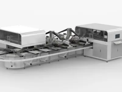 Fully Automatic 24 Station Oval Printing Machine 3D model