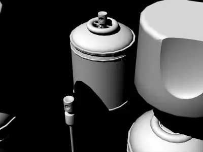 Spray Cans untextured Free 3D model
