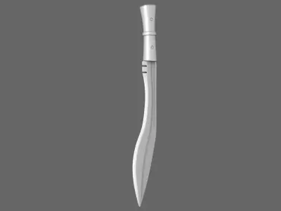 Cyborg Combat Knife Free 3D model