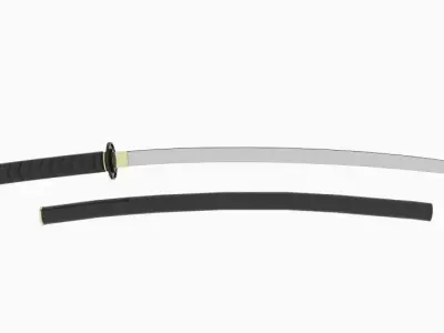 Katana samurai sword 3D model buy