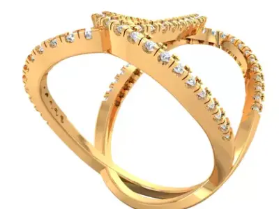 Designer Ladies Ring 3d Print Model 3D print model