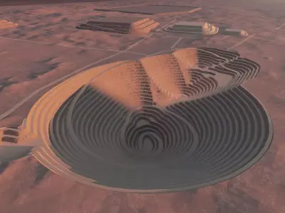 Open Pit Mine Landscape 3D model 3D model