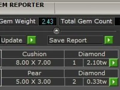 Cushion 3 Stone Bridal Ring 3D print model 4