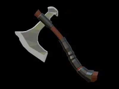 Combat Axe Free low-poly 3D model