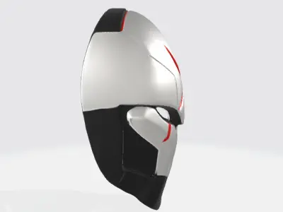 Cyber Warrior Mask Low-poly 3D model