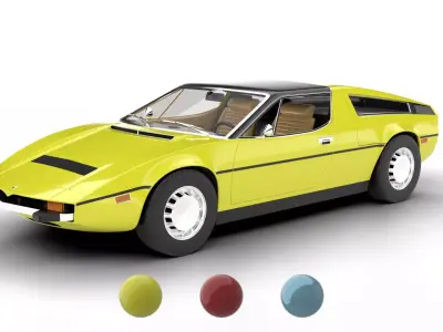 Maserati Bora 4 9 1974 3d model 3D model