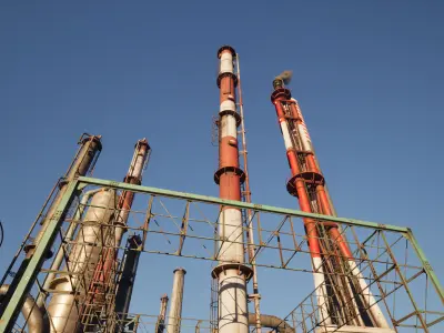 Modular Industrial Refinery in Japan   Low-poly 3D model