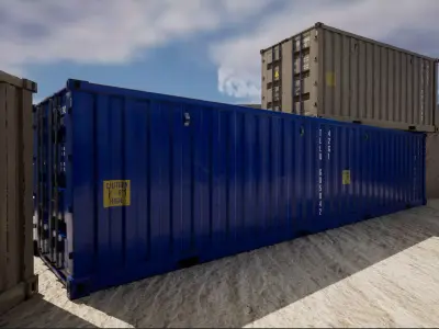 Shipping Container Sample Free low-poly 3D model