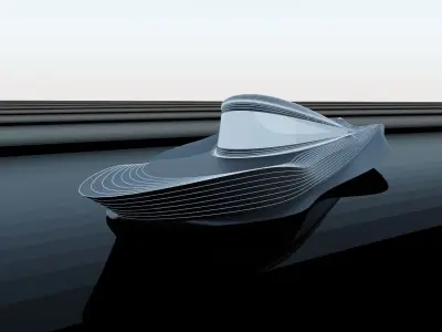 Futuristic Boat 3D model purchase