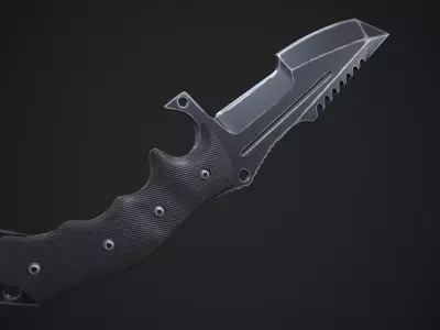 Huntsman Knife Free low-poly 3D model