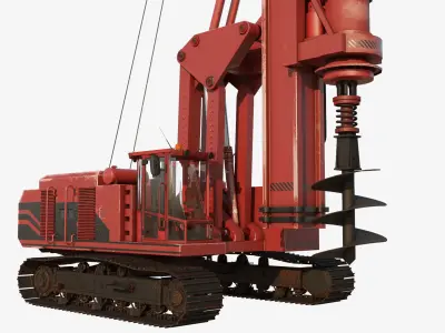 Drilling Rig Game Ready Low-poly 3D model