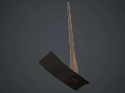Hoe 2B Low-poly 3D model