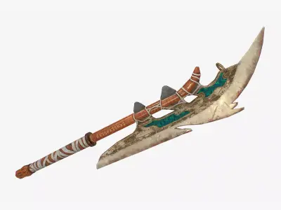 Bone Axe Low-poly 3D model