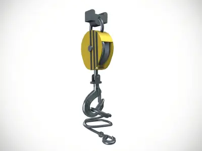 Crane Hook 3D model 7