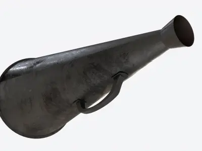 Vintage Metal Megaphone 3D model