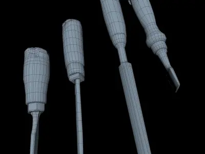 Chisels Low Poly SM Low-poly 3D model