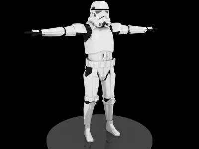 Star Wars Rogue One-Solo Stormtrooper Armor 3D print model Low-poly 3D model