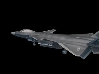 Stealth aircraft J-20 3D model