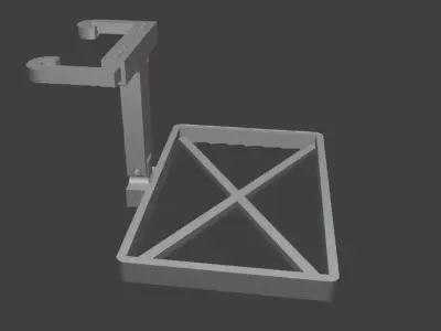 3D Printable Rear Seat Car Tray - Modular Design with Cup Holder 3D print model
