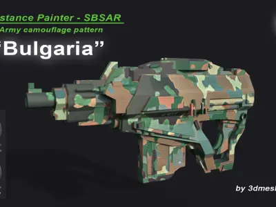 Bulgaria - Army Camouflage Pattern - SBSAR Material 3D model