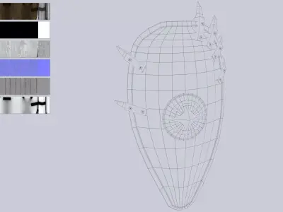 Orc shield Low-poly 3D model