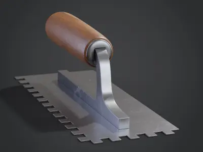 Square Notched Trowel 3D model