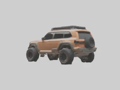 Custom Offroad SUV model Low-poly 3D model