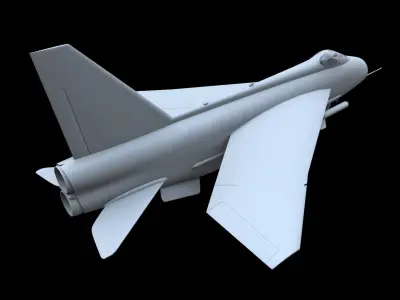 English Electric Lightning F6 Free low-poly 3D model